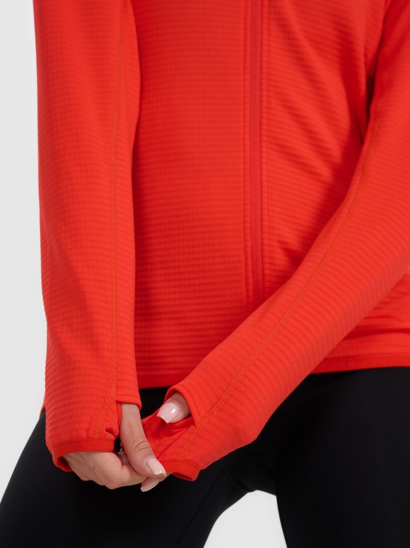 Damska bluza do biegania 4F 4FWAW25TFSWF577 - czerwona