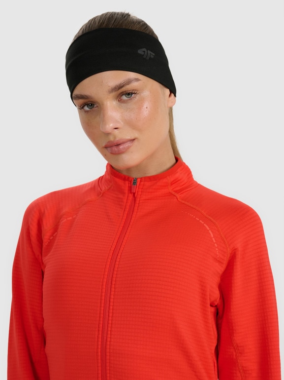 Damska bluza do biegania 4F 4FWAW25TFSWF577 - czerwona