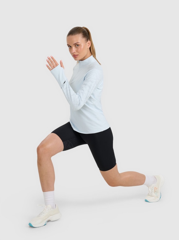 Damska bluza do biegania 4F 4FWAW25TFSWF578 - niebieska