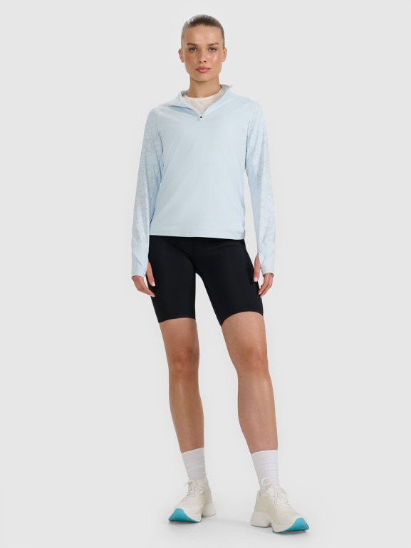 Damska bluza do biegania 4F 4FWAW25TFSWF578 - niebieska