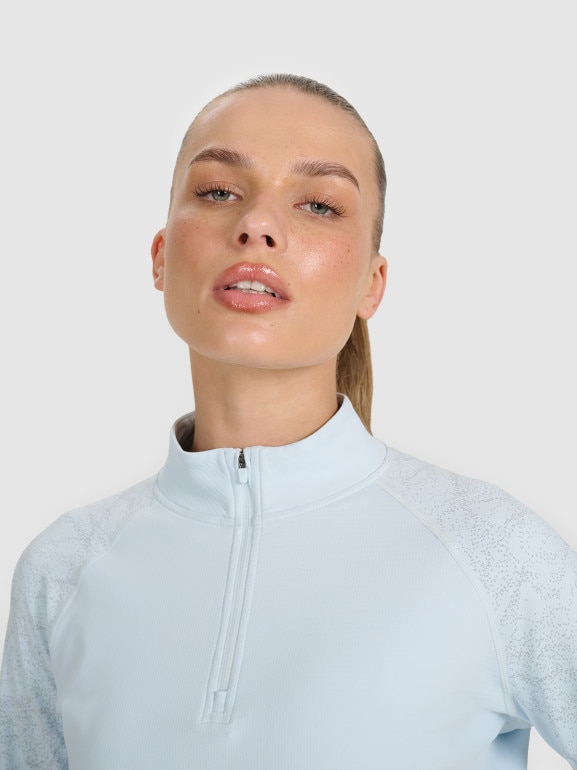 Damska bluza do biegania 4F 4FWAW25TFSWF578 - niebieska