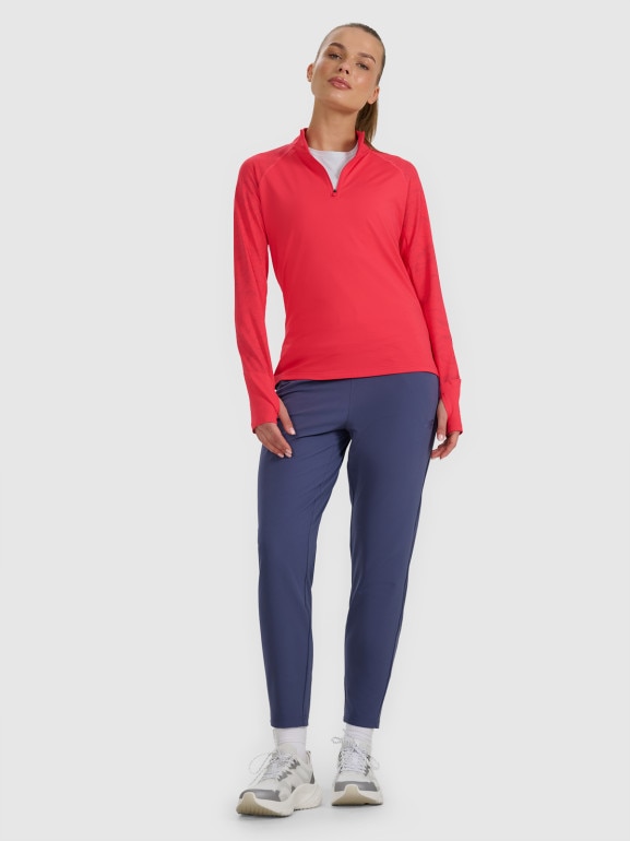 Damska bluza do biegania 4F 4FWAW25TFSWF578 - czerwona