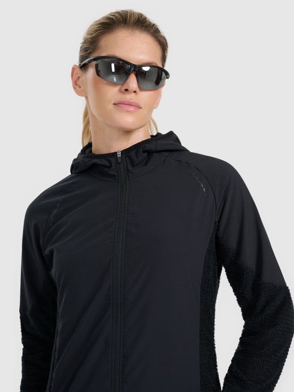 Damska bluza do biegania w terenie 4F 4FWAW25TFSWF584 - czarna