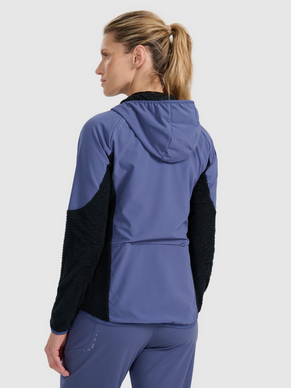 Damska bluza do biegania w terenie 4F 4FWAW25TFSWF584 - granatowy