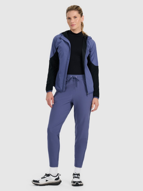 Damska bluza do biegania w terenie 4F 4FWAW25TFSWF584 - granatowy