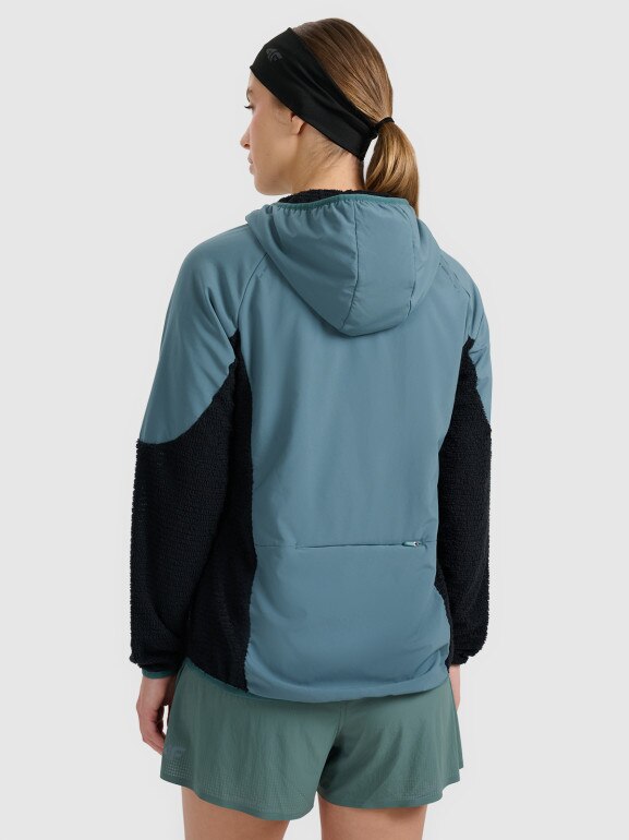Damska bluza do biegania w terenie 4F 4FWAW25TFSWF584 - zielona