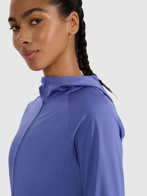 Damska bluza treningowa 4F 4FWAW25TFSWF585 - granatowa
