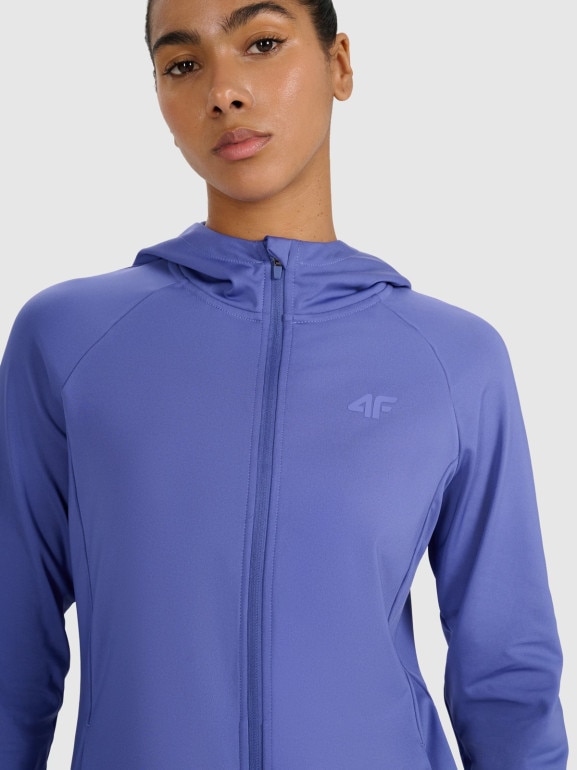 Damska bluza treningowa 4F 4FWAW25TFSWF585 - granatowa