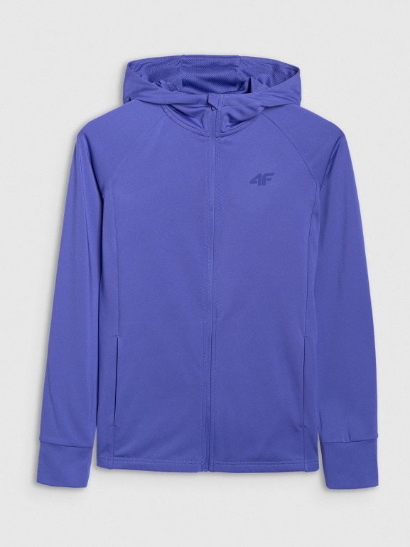 Damska bluza treningowa 4F 4FWAW25TFSWF585 - niebieska