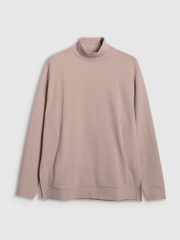 Damska bluza do jogi i pilatesu 4F 4FWAW25TFSWF589 - beżowa