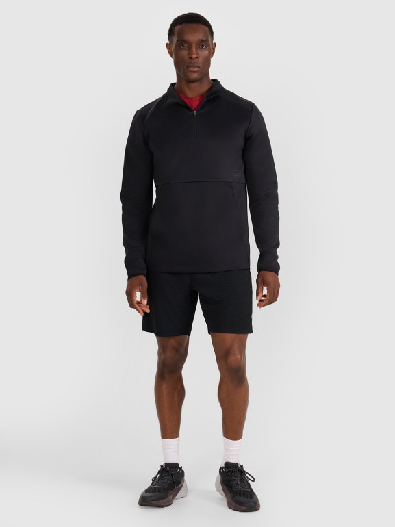 Męska bluza treningowa bez kaptura 4F 4FWAW25TFSWM561 - czarna