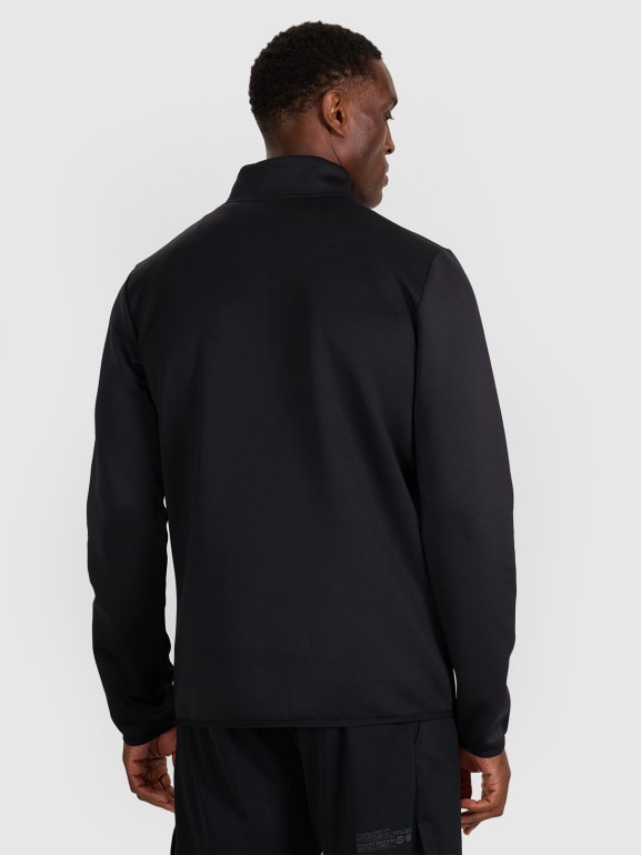 Męska bluza treningowa bez kaptura 4F 4FWAW25TFSWM561 - czarna