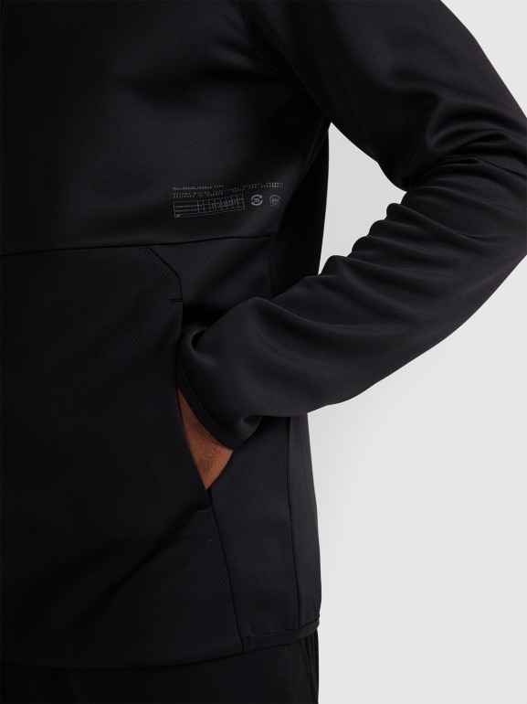 Męska bluza treningowa bez kaptura 4F 4FWAW25TFSWM561 - czarna