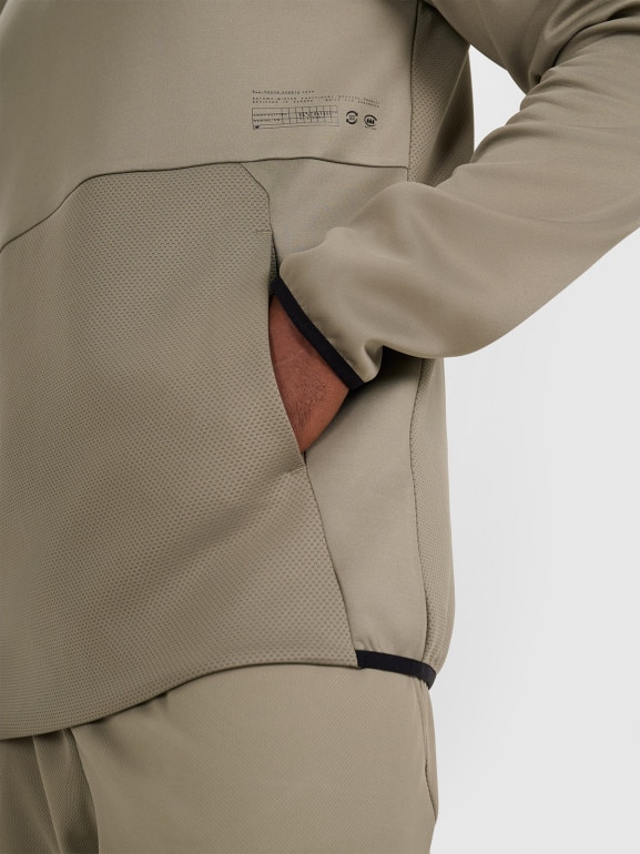 Męska bluza treningowa bez kaptura 4F 4FWAW25TFSWM561 - khaki