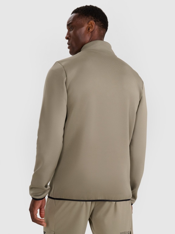 Męska bluza treningowa bez kaptura 4F 4FWAW25TFSWM561 - khaki