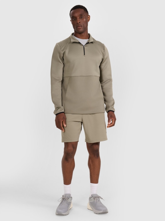 Męska bluza treningowa bez kaptura 4F 4FWAW25TFSWM561 - khaki