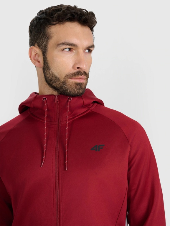 Męska bluza treningowa 4F 4FWAW25TFSWM587 - czerwona