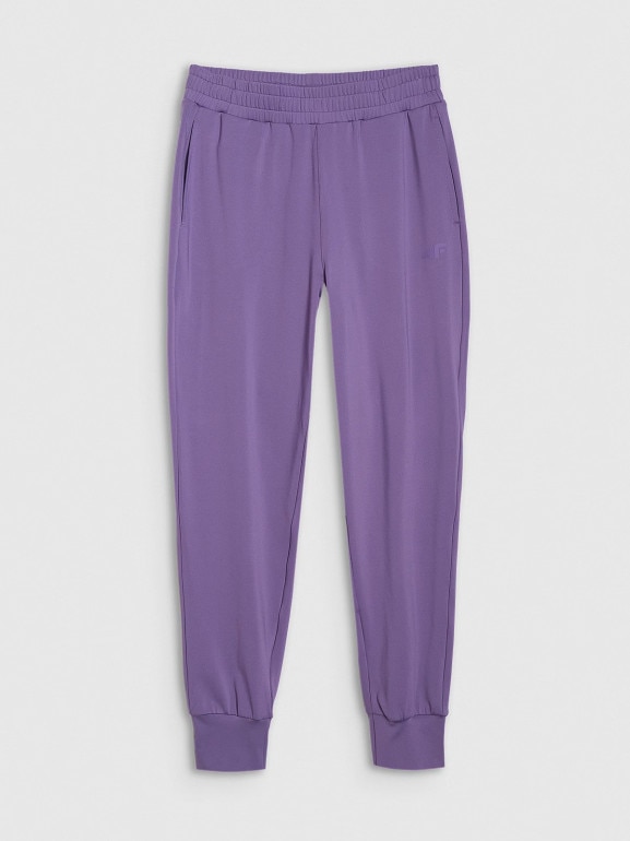 Damskie spodnie treningowe 4F 4FWAW25TFTRF0934 - fioletowe
