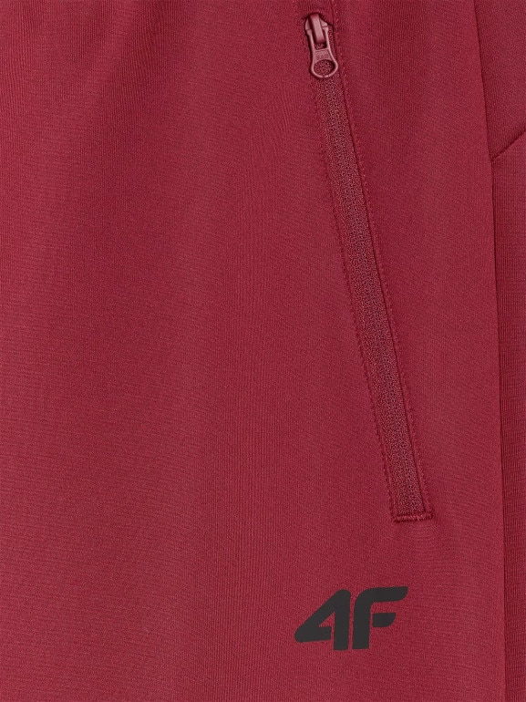 Męskie spodnie treningowe 4F 4FWAW25TFTRM0936 - czerwone