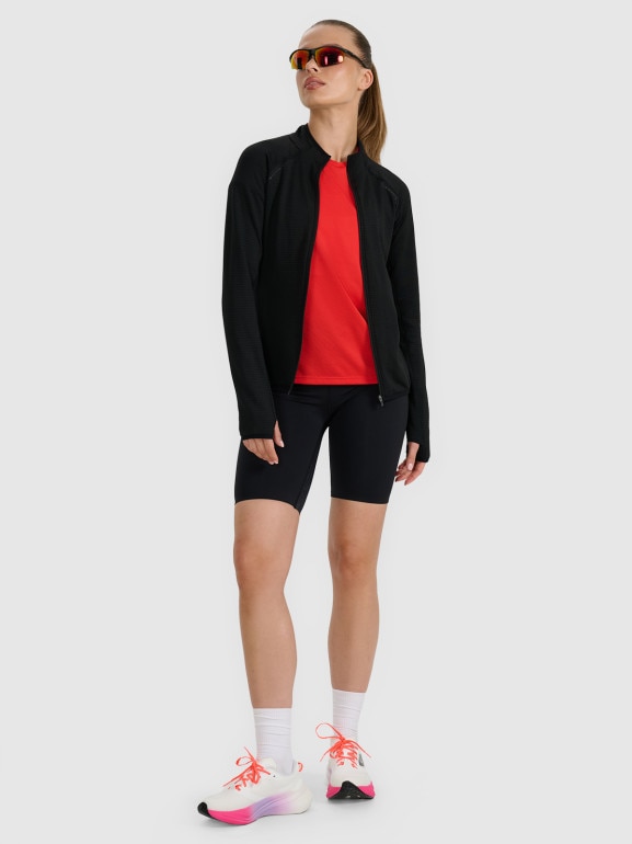 Damska koszulka do biegania 4F 4FWAW25TFTSF1502 - czerwona