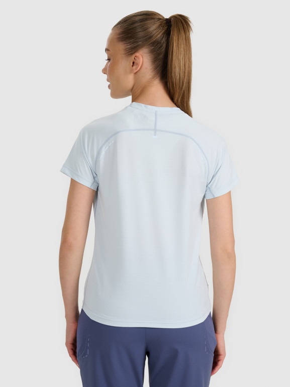 Damska koszulka do biegania 4F 4FWAW25TFTSF1510 - niebieska