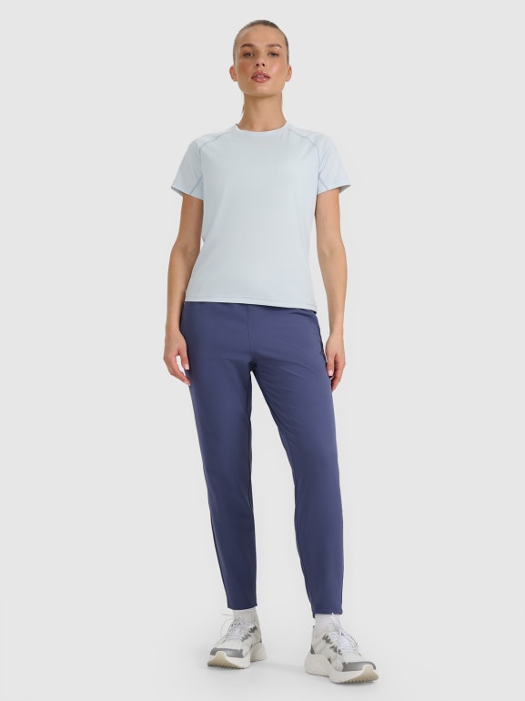 Damska koszulka do biegania 4F 4FWAW25TFTSF1510 - niebieska