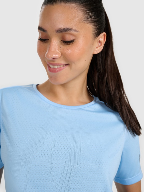 Damska koszulka treningowa 4F 4FWAW25TFTSF1519 - niebieska
