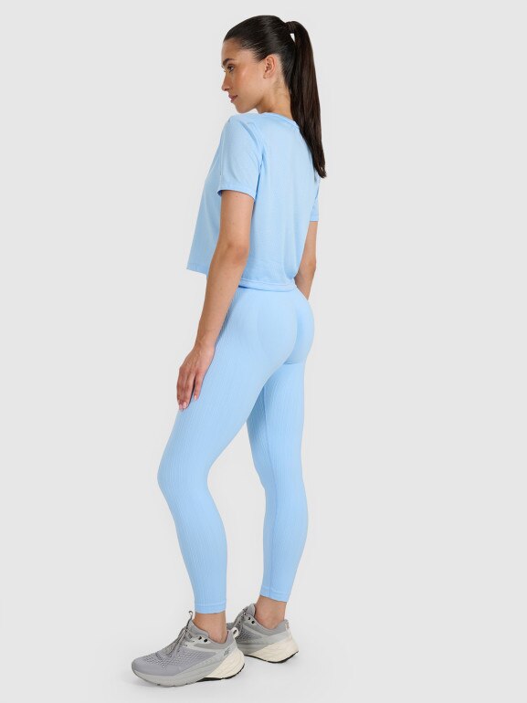 Damska koszulka treningowa 4F 4FWAW25TFTSF1519 - niebieska