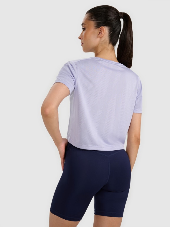Damska koszulka treningowa 4F 4FWAW25TFTSF1519 - fioletowa
