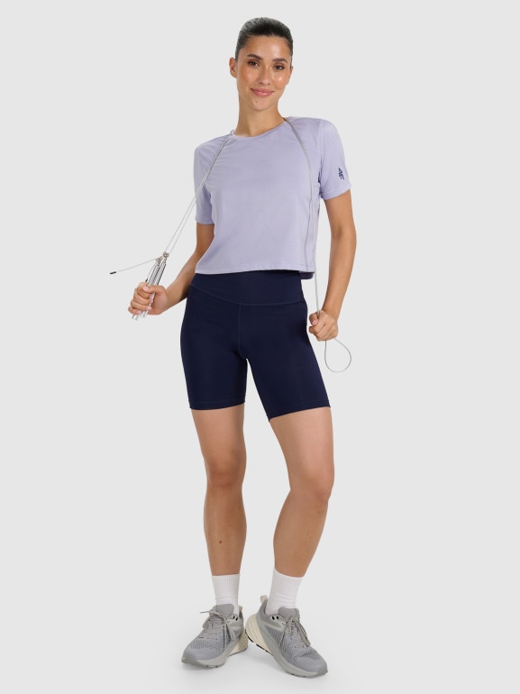 Damska koszulka treningowa 4F 4FWAW25TFTSF1519 - fioletowa