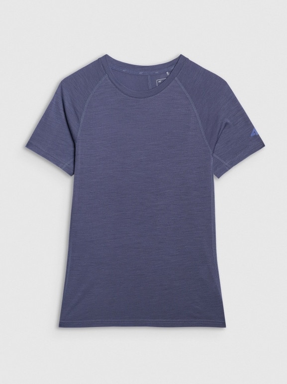 Damska koszulka trekkingowa 4F 4FWAW25TFTSF1527 - granatowa