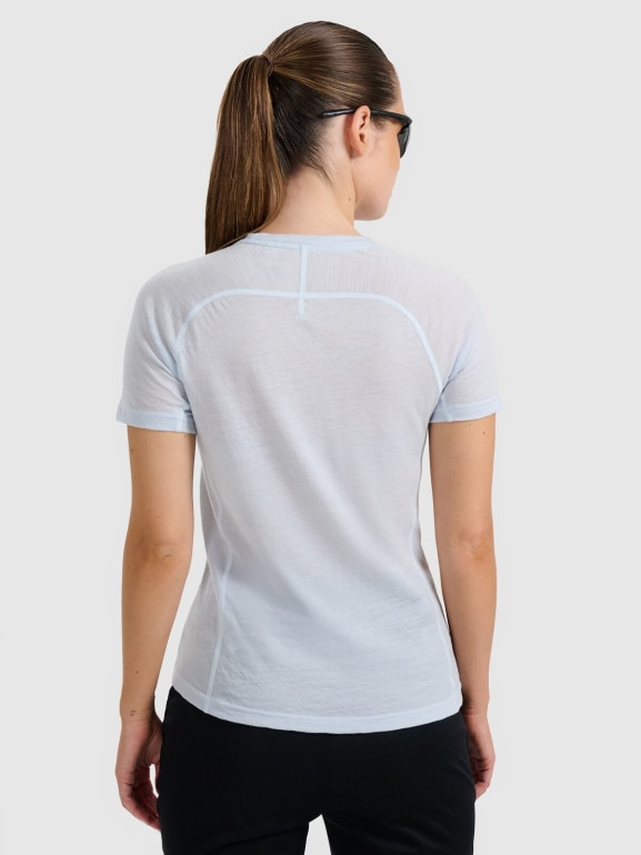 Damska koszulka trekkingowa 4F 4FWAW25TFTSF1527 - niebieska