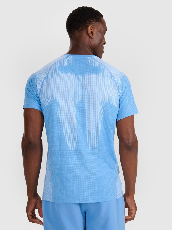 Męska koszulka treningowa 4F 4FWAW25TFTSM1457 - niebieska