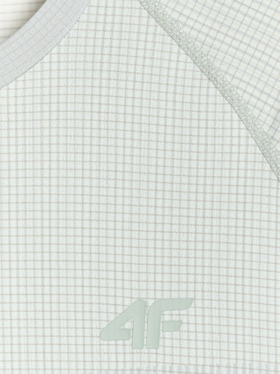 Męska koszulka treningowa 4F 4FWAW25TFTSM1457 - turkusowa