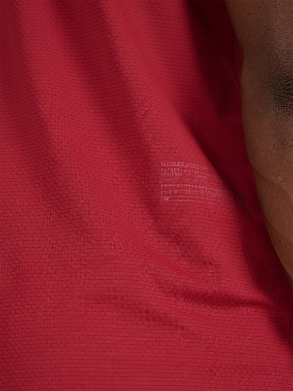 Męska koszulka treningowa 4F 4FWAW25TFTSM1458 - czarwona