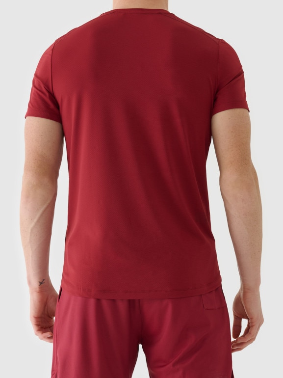 Męska koszulka treningowa 4F 4FWAW25TFTSM1458 - czarwona