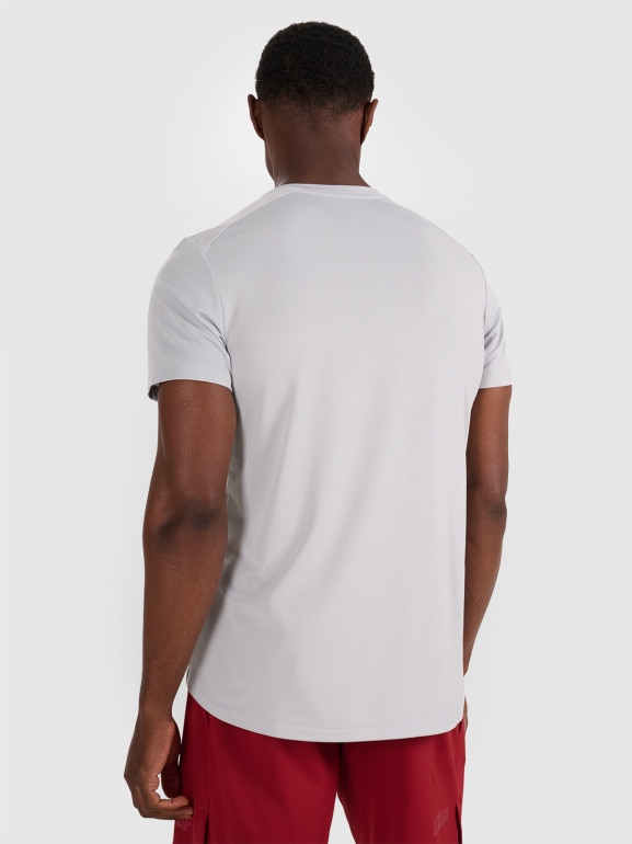 Męska koszulka treningowa 4F 4FWAW25TFTSM1459 - szara