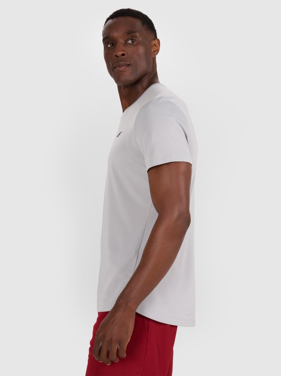 Męska koszulka treningowa 4F 4FWAW25TFTSM1459 - szara