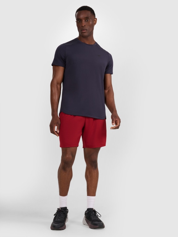 Męska koszulka treningowa 4F 4FWAW25TFTSM1459 - granatowa