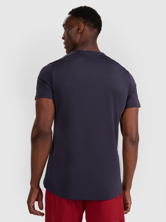 Męska koszulka treningowa 4F 4FWAW25TFTSM1459 - granatowa
