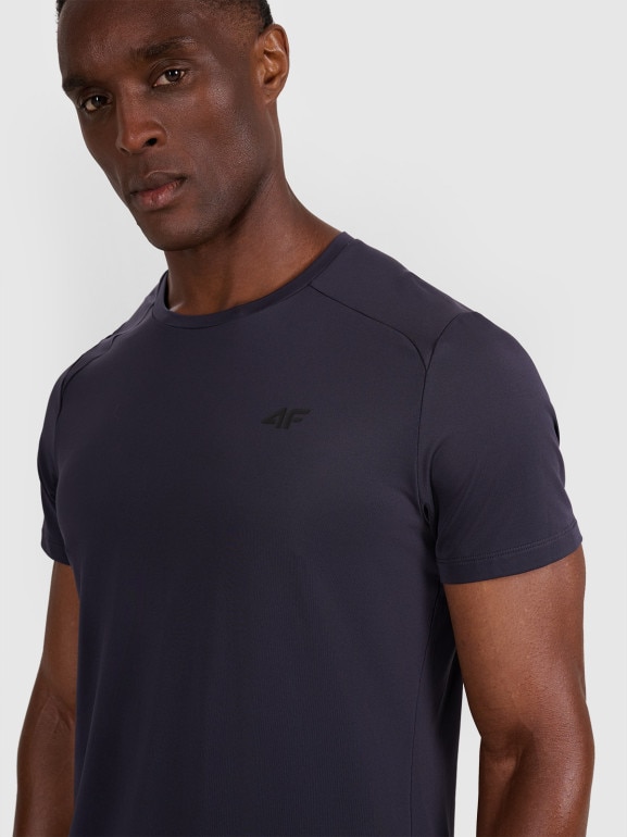 Męska koszulka treningowa 4F 4FWAW25TFTSM1459 - granatowa