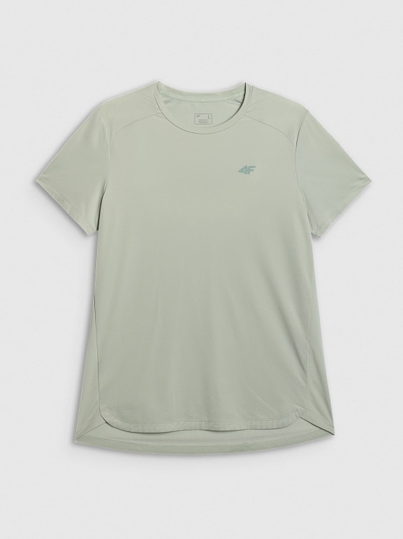 Męska koszulka treningowa 4F 4FWAW25TFTSM1459 - turkusowa