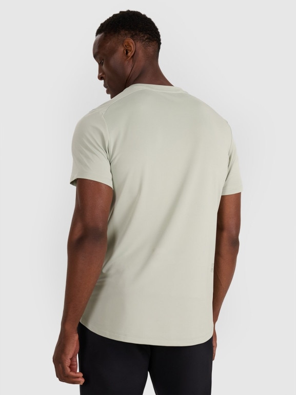 Męska koszulka treningowa 4F 4FWAW25TFTSM1459 - turkusowa