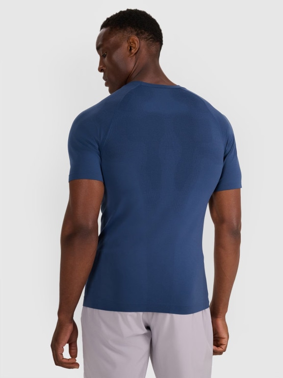 Męska koszulka treningowa 4F 4FWAW25TFTSM1460 - granatowa