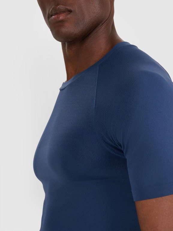 Męska koszulka treningowa 4F 4FWAW25TFTSM1460 - granatowa