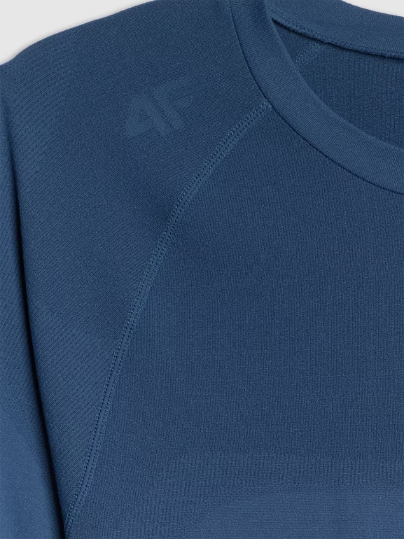 Męska koszulka treningowa 4F 4FWAW25TFTSM1460 - granatowa