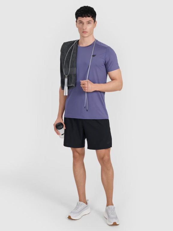 Męska koszulka treningowa 4F 4FWAW25TFTSM1521 - niebieska