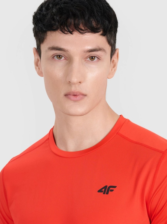 Męska koszulka treningowa 4F 4FWAW25TFTSM1521 - czerwona