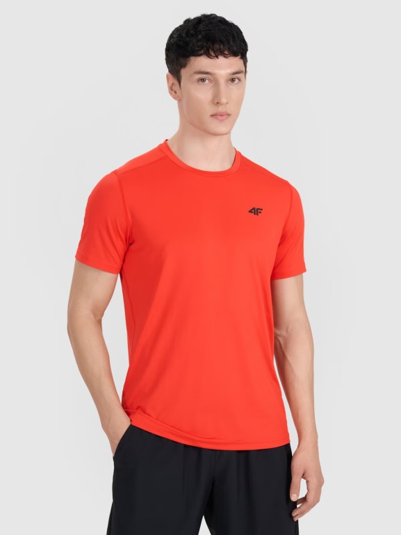 Męska koszulka treningowa 4F 4FWAW25TFTSM1521 - czerwona