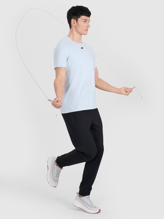 Męska koszulka treningowa 4F 4FWAW25TFTSM1522 - niebieska